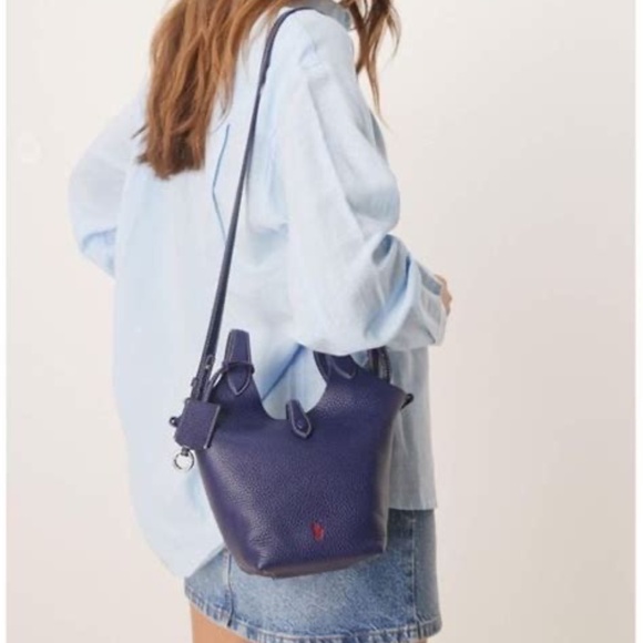 Ralph Lauren Polo Play small leather tote / crossbody bag in black leather NWT - Picture 13 of 13